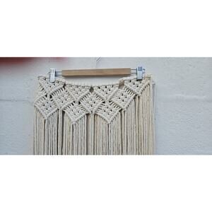 Macrame Boho Wall Hanging Wedding Backdrop Handmade Door Window Curtain Decor